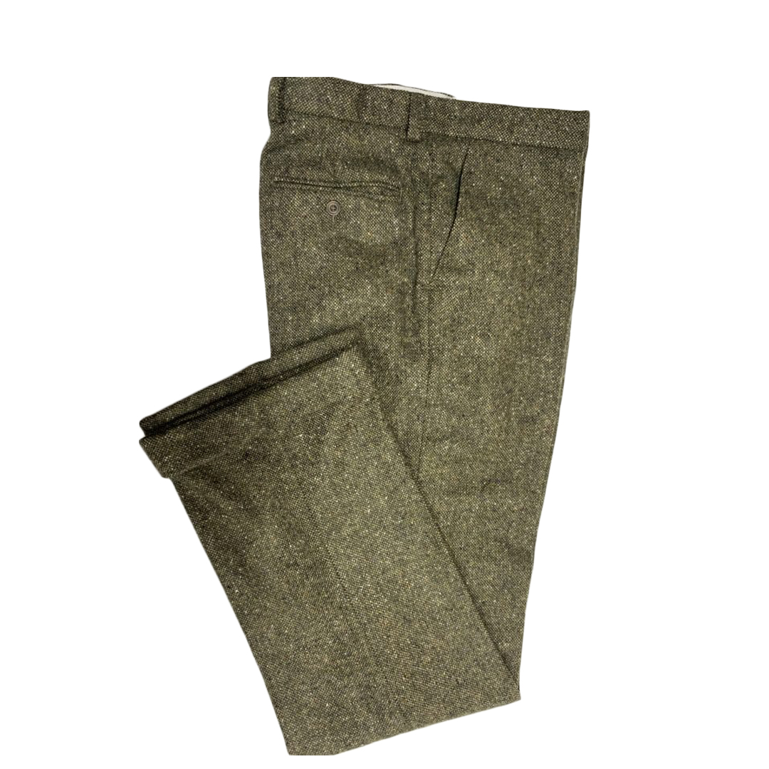 Sutton - Gray American Donegal Wool Trousers - Jomers